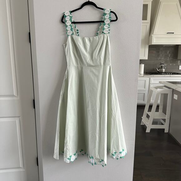 FANM MOON Shasha Dress Mint Green Size M New - Picture 3 of 8